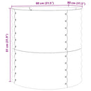 Hævet bed Brun 80 x 80 x 81 cm Stål