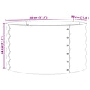 Hævet bed Brun 80 x 80 x 44 cm Stål