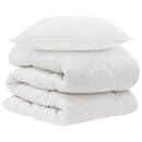 Dyne med pude 2 stk. Hvid Microfiber