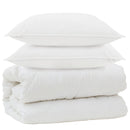 Dyne med puder med pude 3 stk. Hvid Microfiber
