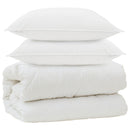 Dyne med puder med pude 3 stk. Hvid Microfiber
