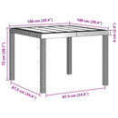 Havemøbel Bord Brun 100 x 100 x 73 cm polyrattan
