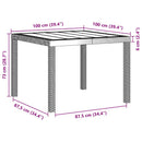 Havemøbel Bord Hvid 100 x 100 x 73 cm polyrattan