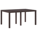 Havemøbel Bord Brun 150 x 100 x 73 cm polyrattan