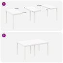 Havemøbel Bord Hvid 150 x 100 x 73 cm polyrattan