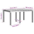 Havemøbel Bord Hvid 150 x 100 x 73 cm polyrattan