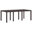 Havemøbel Bord Brun 200 x 100 x 73 cm polyrattan