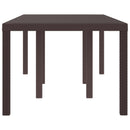 Havemøbel Bord Brun 200 x 100 x 73 cm polyrattan