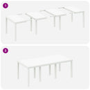 Havemøbel Bord Hvid 200 x 100 x 73 cm polyrattan