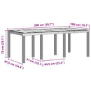 Havemøbel Bord Hvid 200 x 100 x 73 cm polyrattan