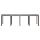 Havemøbel Bord Lysegrå 250 x 100 x 73 cm polyrattan