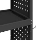 Værktøjsvogn med hylde Sort 75 x 35 x 73 cm Koldvalset stål