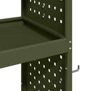 Værktøjsvogn Oliven grøn 65 x 35 x 111 cm Koldvalset stål