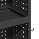 Værktøjsvogn med hylde Sort 65 x 35 x 111 cm Koldvalset stål