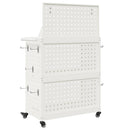 Værktøjsvogn med hylde Hvid 65 x 35 x 111 cm Koldvalset stål