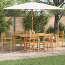 Stol 6 pcs Brun 56 x 55 x 90.5 cm Massiv Teaktræ