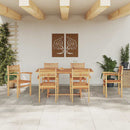 Stol 6 pcs Brun 56 x 55 x 90.5 cm Massiv Teaktræ