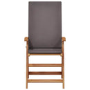 Have Stol 4 pcs Brun og grå 57 x 71,5 x 104 cm Massiv Teaktræ