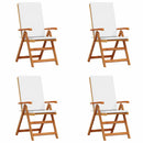 Have Stol 4 pcs Brun og hvid 57 x 71,5 x 104 cm Massiv Teaktræ