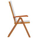 Have Stol 4 pcs Brun og hvid 57 x 71,5 x 104 cm Massiv Teaktræ