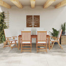 Have Stol 6 pcs Brun og hvid 57 x 71,5 x 104 cm Massiv Teaktræ