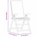 Have Stol 6 pcs Brun og hvid 57 x 71,5 x 104 cm Massiv Teaktræ