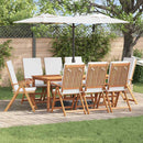 Have Stol 8 pcs Brun og hvid 57 x 71,5 x 104 cm Massiv Teaktræ
