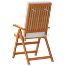 Have Stol 8 pcs Brun og hvid 57 x 71,5 x 104 cm Massiv Teaktræ