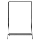 Tøjstativ med opbevaring Sort 100 x 56 x 154 cm Stål