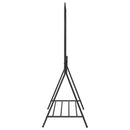 Tøjstativ med opbevaring Sort 100 x 56 x 154 cm Stål