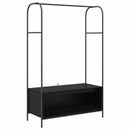 Tøjstativ med opbevaring Sort 100 x 44 x 160 cm Konstrueret træ