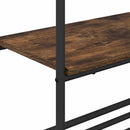 Tøjstativ med hylde Røget eg 60 x 30 x 171 cm Konstrueret træ