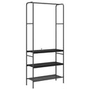 Tøjstativ Sort eg 77 x 30 x 171 cm Konstrueret træ