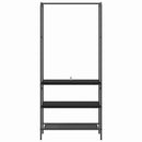 Tøjstativ Sort eg 77 x 30 x 171 cm Konstrueret træ