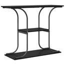 Konsolbord med hylde Sort eg 101 x 35 x 80,5 cm Konstrueret træ