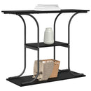 Konsolbord med hylde Sort eg 101 x 35 x 80,5 cm Konstrueret træ