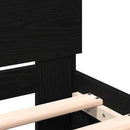 Sengestel Vægmonteret Sort eg 203 x 185 x 70 cm Konstrueret træ