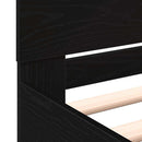 Sengestel Vægmonteret Sort eg 203 x 185 x 70 cm Konstrueret træ