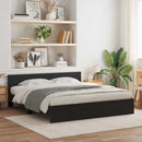 Sengestel Vægmonteret Sort eg 203 x 185 x 70 cm Konstrueret træ