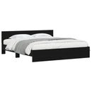 Sengestel Vægmonteret Sort eg 203 x 185 x 70 cm Konstrueret træ
