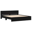 Sengestel Vægmonteret Sort eg 203 x 185 x 70 cm Konstrueret træ