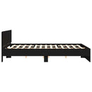 Sengestel Vægmonteret Sort eg 203 x 185 x 70 cm Konstrueret træ