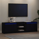 TV Enheder 2 pcs Sort 180 x 34 x 50 cm Konstrueret træ