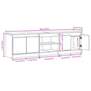 TV Enheder 2 pcs Sort 180 x 34 x 50 cm Konstrueret træ