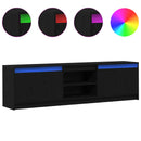 TV Enheder 2 pcs Sort 180 x 34 x 50 cm Konstrueret træ