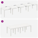 Havemøbel Bord Hvid 250 x 100 x 73 cm polyrattan