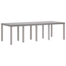 Havemøbel Bord Lysegrå 250 x 100 x 73 cm polyrattan