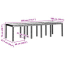 Havemøbel Bord Brun 300 x 100 x 73 cm polyrattan