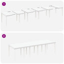 Havemøbel Bord Hvid 300 x 100 x 73 cm polyrattan