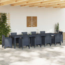 Havemøbel Bord Antracit 350 x 100 x 74 cm polyrattan